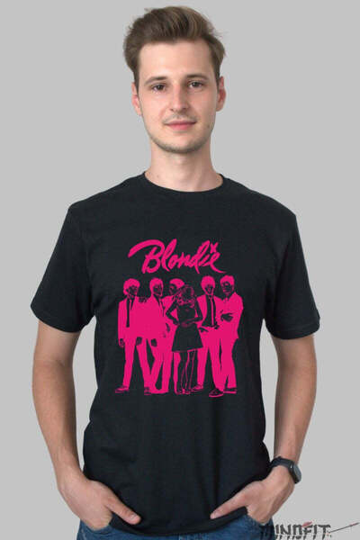 GILDAN Tricou Rock Blondie Band Silhouette Barbat