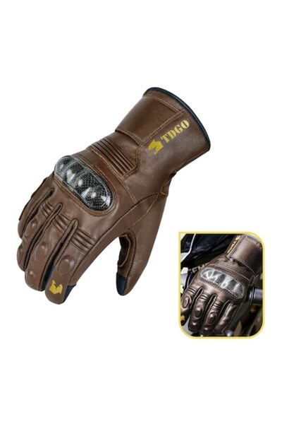 Optim Solution Motorcycle Gloves Made of Leather