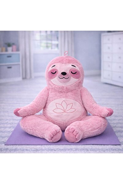 BUDİ HOME حيوان الكسلان القطيفي 40 سم - وردي