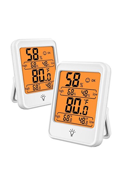 Arabest Digital Hygrometer Thermometer Large Screen Battery Powered Indoor Th...