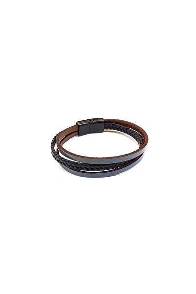 HER ŞEY NOTA www.herseynota.com Refined Triple Braid – Black & Brown Three-St...