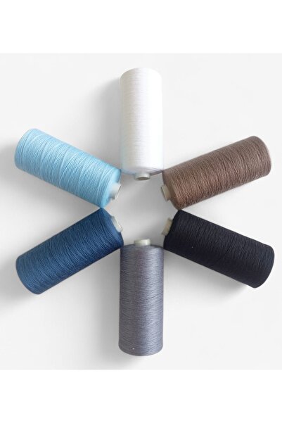 fabricorg 6 Colors X 1000 Meters 120 Number Machine & Hand Sewing Thread Set ...