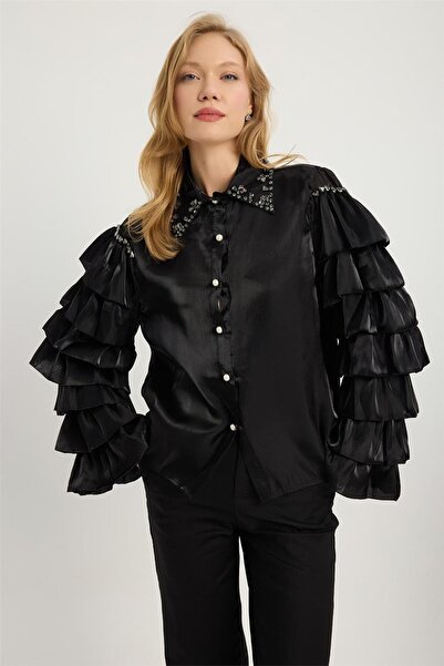 HomeStore Damla Taşlı Gömlek