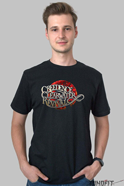 GILDAN Tricou Creedence Clearwater Revival Red Sun Logo Barbat