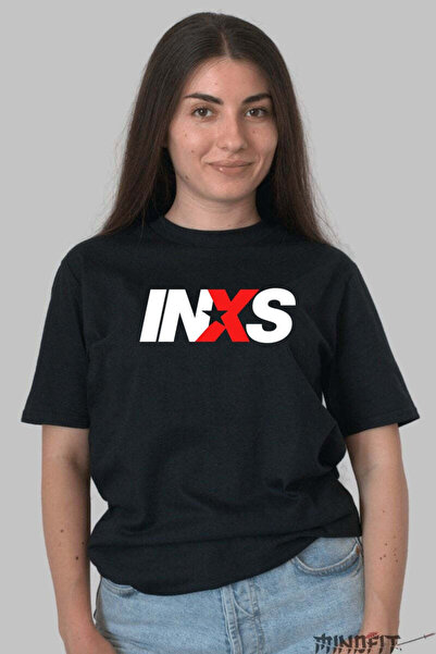 GILDAN Εμβληματικό Ρετρό Γυναικείο Μπλουζάκι με Λογότυπο Inxs