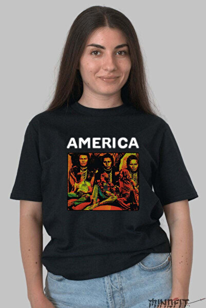 GILDAN Tricou America Tribes Vintage Psych Rock Dama