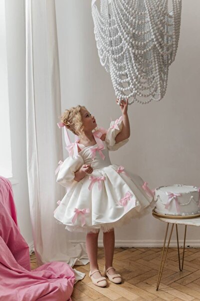 FKB FOR KIDS BABY Kız Çocuk Fiyonk Detaylı Elbise