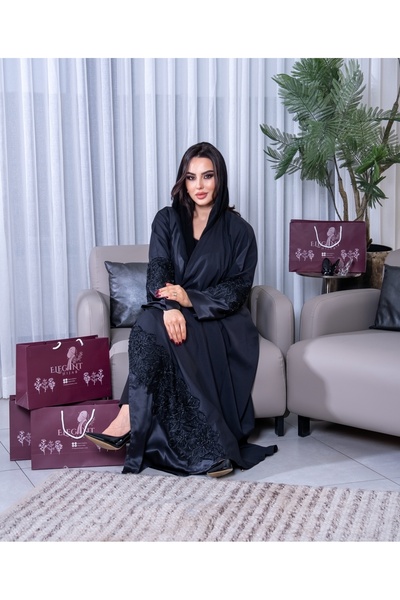 elegant hijab عباية هيبة الحرير