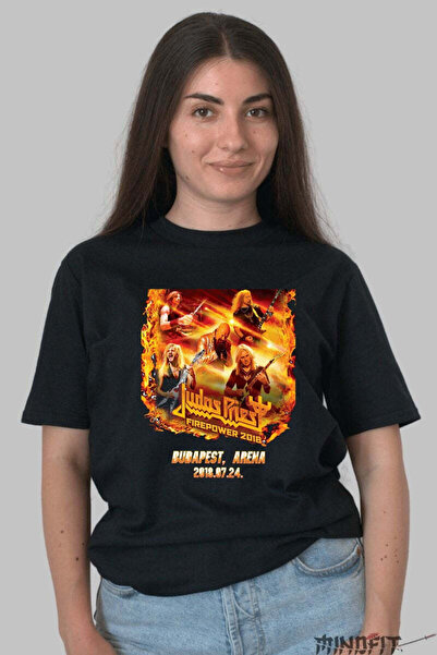 GILDAN Tricou Firepower Judas Priest Concert Legendar Budapesta Dama