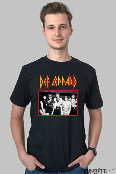GILDAN Ανδρικό Ροκ Μπλουζάκι Def Leppard, της Εμβληματικής Βρετανικής Μπάντας
