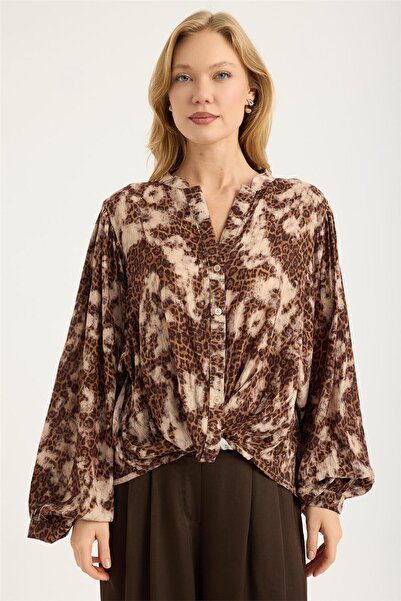 HomeStore Πουκάμισο με σχέδιο Λέο και στριφτή φούστα