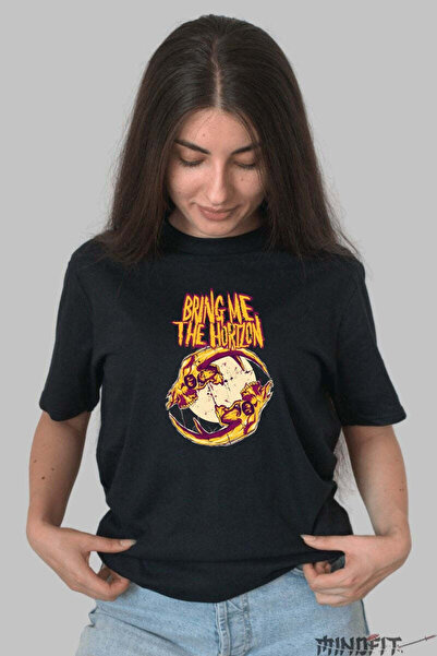 GILDAN Tricou Rock Bring Me The Horizon Burning Skull Dama