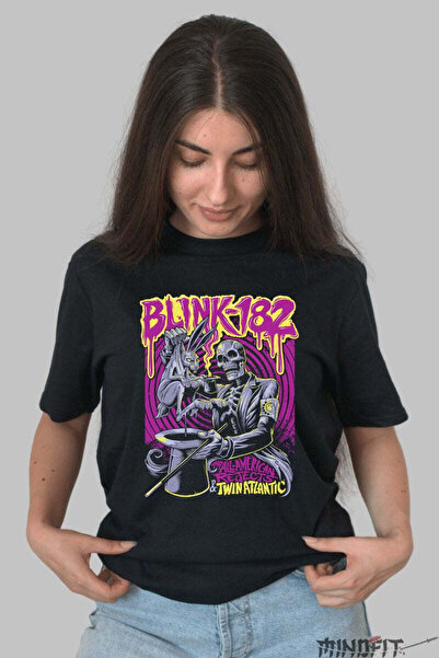 GILDAN Tricou Rock Blink 182 Skeleton Magician Dama