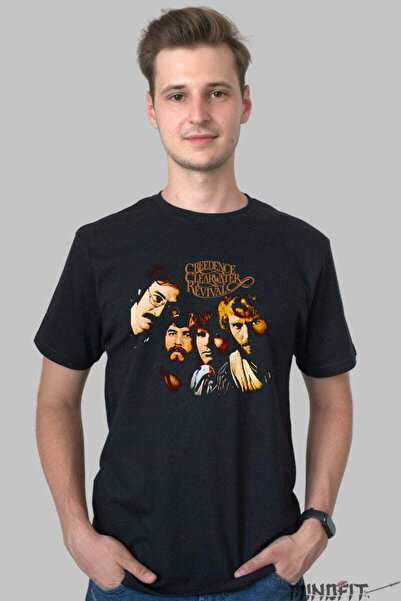 GILDAN Tricou Creedence Clearwater Revival Vintage Band Portrait Barbat