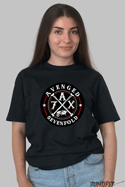 GILDAN Tricou Rock Avenged Sevenfold Emblema 7X Skull Bones Dama