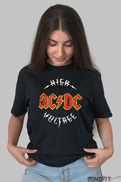 GILDAN Tricou Rock Ac Dc High Voltage Edition Dama
