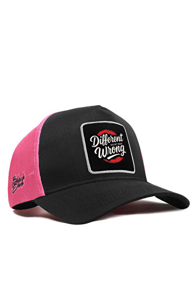BlackBörk Different Wrong Logo Cordura Black-Pink Trucker Hat