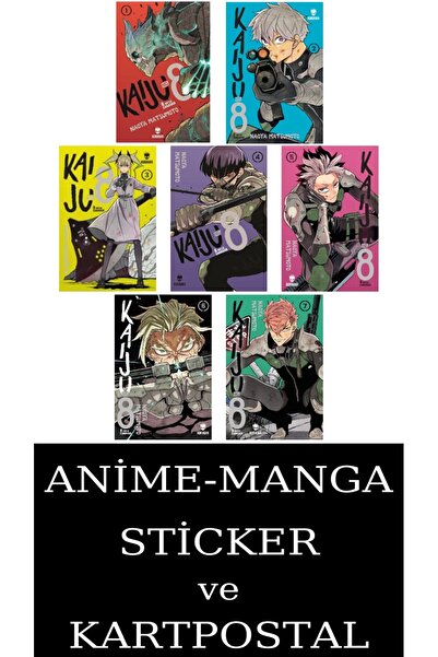 Kurukafa Yayınevi Kaiju No: 8 1-2-3-4-5-6-7 Manga Seti (7 KİTAP) / 8 No'lu Ca...