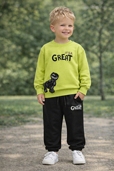 zepkids Σετ αθλητικής φόρμας για αγόρια με λαιμόκοψη με εξαιρετικό κέντημα σε...