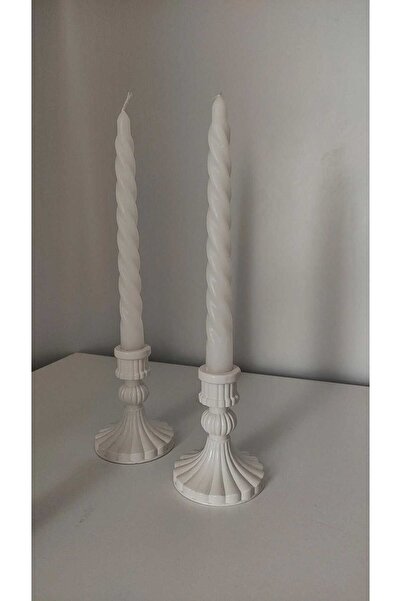 BlackHome Avrupa Tasarım Romantik Şamdan İkili Set / 2' li Beton Şamdan Mumluk