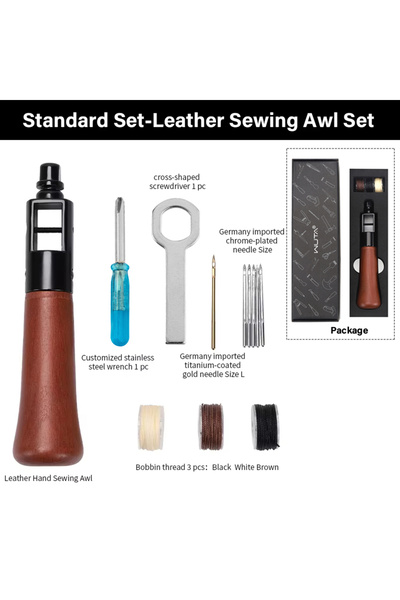 choice2 Set A-Standard Set WUTA Leather Sewing Machine Awl Thread Kit Speedy ...