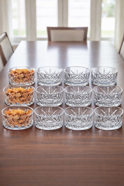 COCEM Timeless Model 12-Piece Glass Snack Bowl |   460 ml |   Tableware & Catering Set