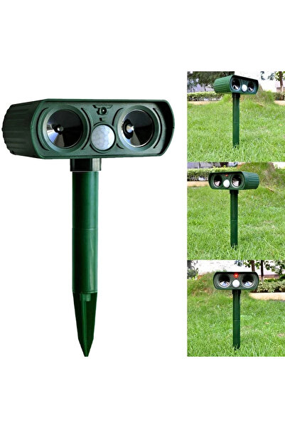 STOREONLINE Set of 2 solar ultrasonic rodent repellers with 110 degree motion...