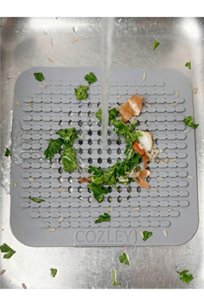 COZLEY Parfümlü Süzgeçli Kötü Koku Giderici Silikon Mat Banyo Mutfak Lavabo Gider Kapatıcı Süzgeç Kapak GRİ