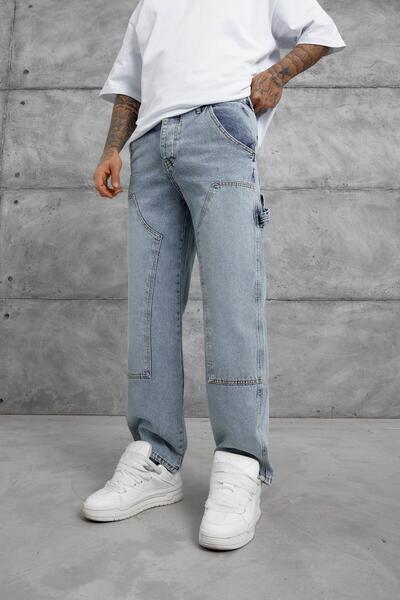 NOMARC Светлосини MB Side Detailed Baggy Jeans