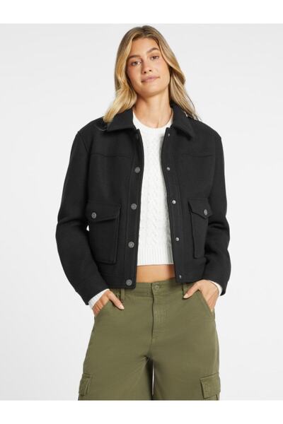 Guess Jeans Kadın Yün Karışımlı Ceket