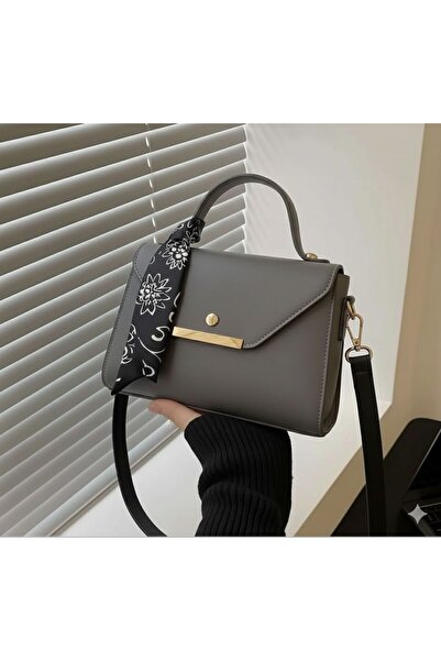 Butik Faux Leather Shoulder & Hand Bag with Scarf Detail