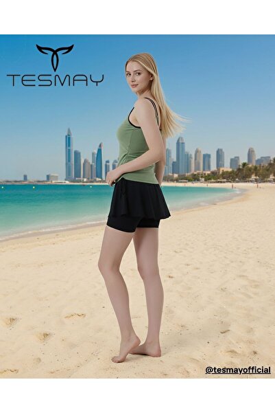 TESMAY Sports Swimsuit with Skirt