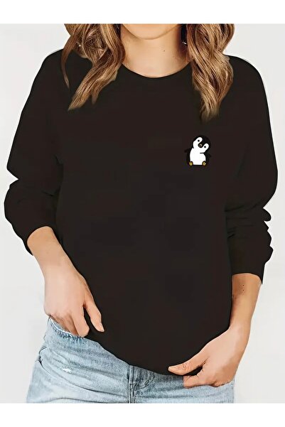 FUFLUNS PANDA PRINTED OVERSIZE UNISEX FEMEI/BĂRBAȚI BICICLETA GOLĂ