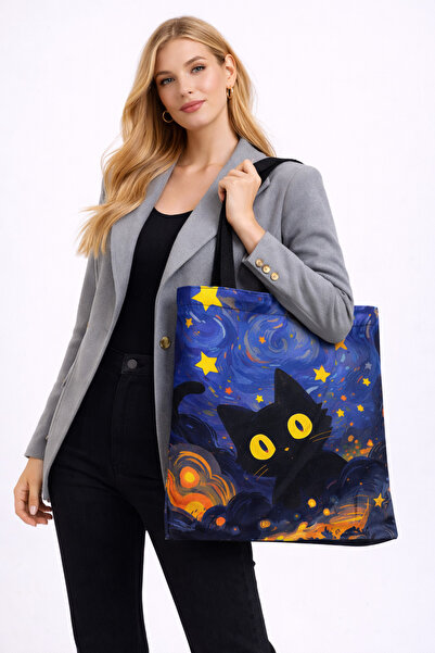 İZYA Patterned Handbag Makeup Bag Set Daily Casual Use