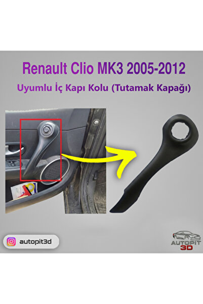 AutoPit 3D Renault Clio MK3 2005-2012 İç Kapı Kolu (Tutamak Kapağı)