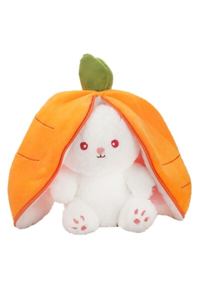 OEM Jucărie de pluș 2 în 1, Iepuraș, 25 cm, Multicolor