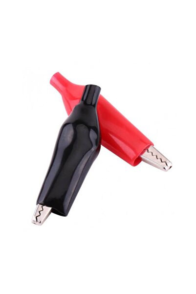 Crocodile Mouth Clip Crocodile - Set of 2 - Red + Black - 2.8cm