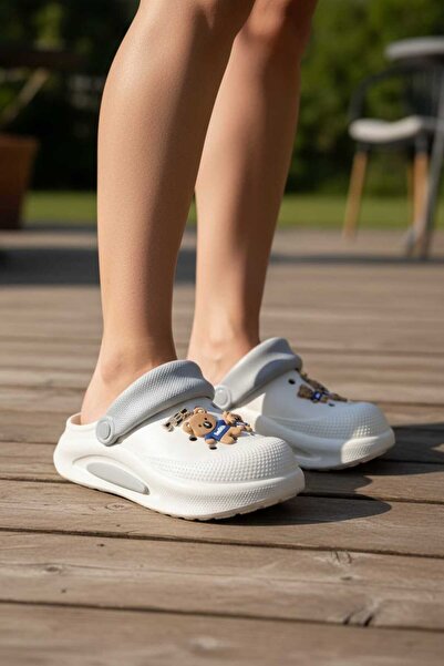 AkınalBella Women's Wedge Sole Orthopedic Slippers Sandals with Teddy Bear Ac...