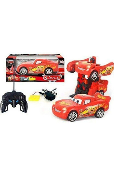 WBC TOYS Şimşek Mcqueen Cars Transformers Şekil Değiştiren Uzaktan Kumandalı ...