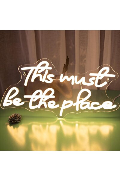 Slasa This Must Be The Place Neon Sign – 43x21 cm LED Wall Light Decor
