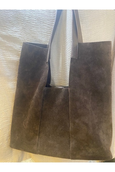 GOLDEN POLO KAHVERENGİ SÜET BÜYÜK ÇANTA