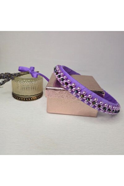 Amma Design Hair crown with hand-sewn pearls, pink,