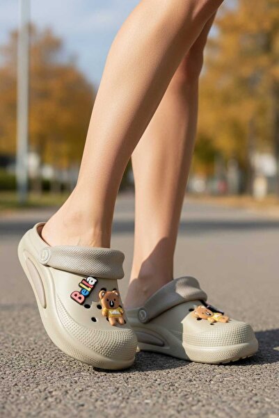 AkınalBella Women's Wedge Sole Orthopedic Slippers Sandals with Teddy Bear Ac...