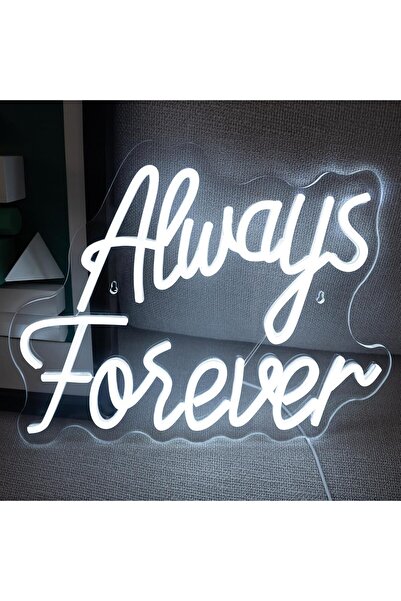 Slasa Always Forever Neon Sign – 39x32 cm Wedding LED Wall Light Decor
