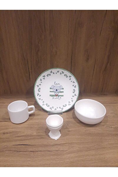 Keramika طقم ماما 4 قطع كوالا أخضر أبيض