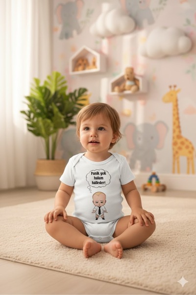 kübra'nın mağazası 100% قطن، لا تقلق يا حماتي، ستجتني مطبوع بدلة أطفال من نوع...