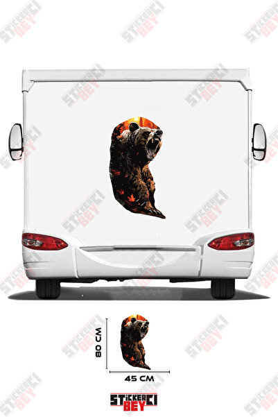 STİCKERCI BEY Wild Bear Visual Caravan Sticker Coating