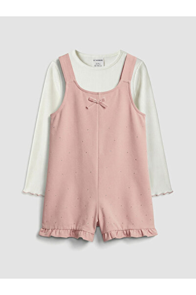 LC Waikiki Rochie pentru fetiță LCW Kids, cu detaliu de fundă roz