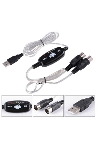 Tograt USB Midi Kablo USB Çevirici Klavye Org Midi Müzik Düzenleme Kablosu 1 ...