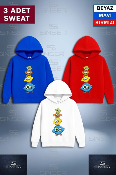 SS SİNSER Φούτερ με κουκούλα με στάμπα  "KUSLAR ANIME UST USTE " SWEAT 3LU